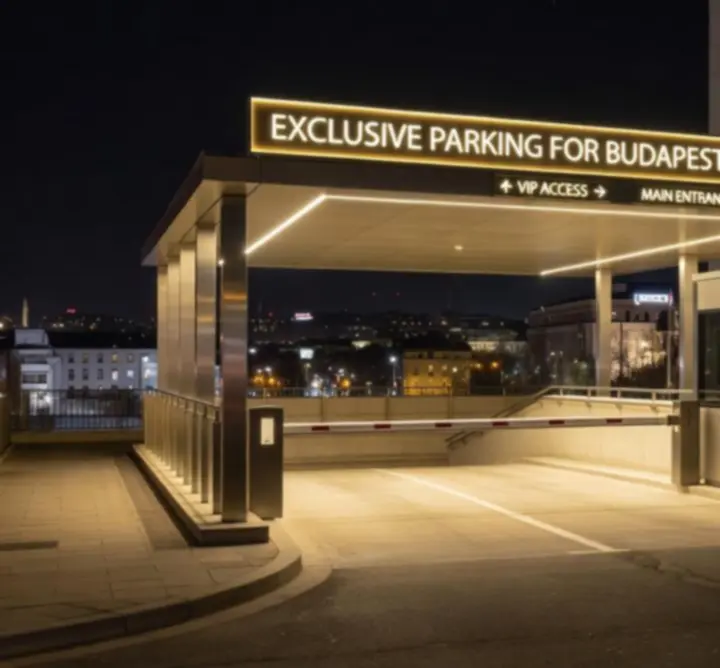 Őrzött parkoló és a Budapest Arena 24 bejárata Budapest központjában
